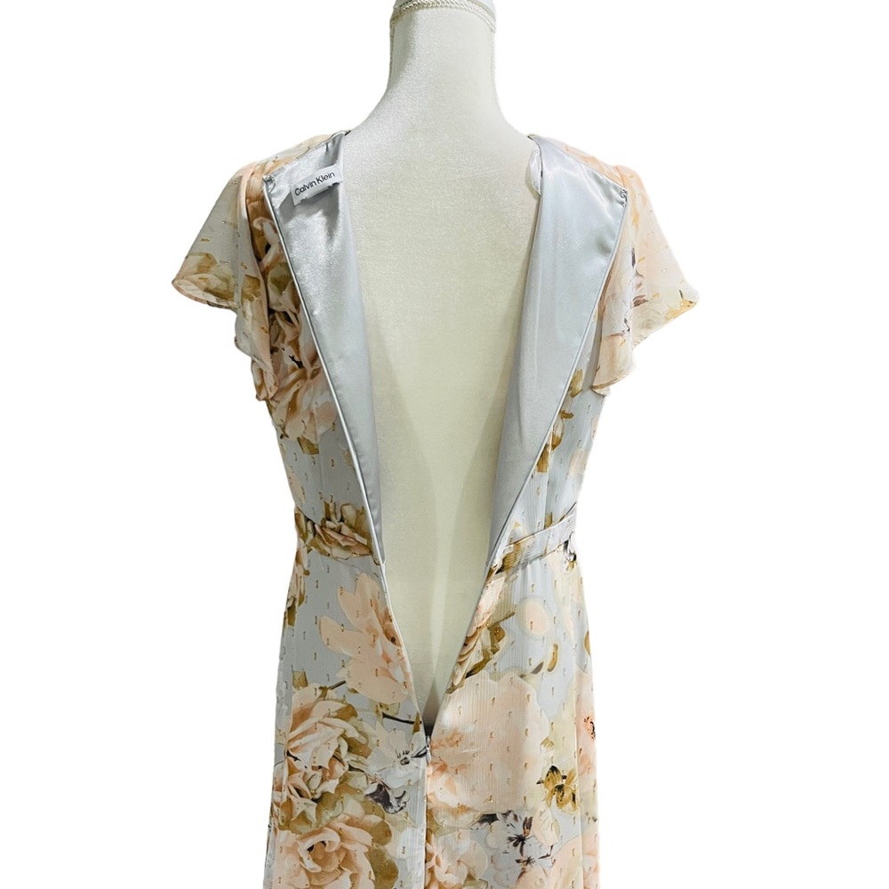 Calvin Klein Nwt Flutter Sleeve Hilo Floral Print… - image 7